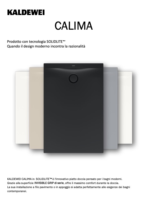 Kaldewei - Listino prezzi Calima