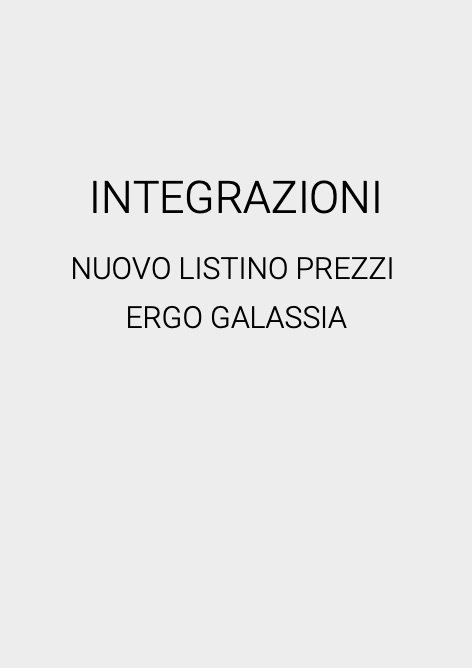 Galassia - 价目表 INTEGRAZIONI