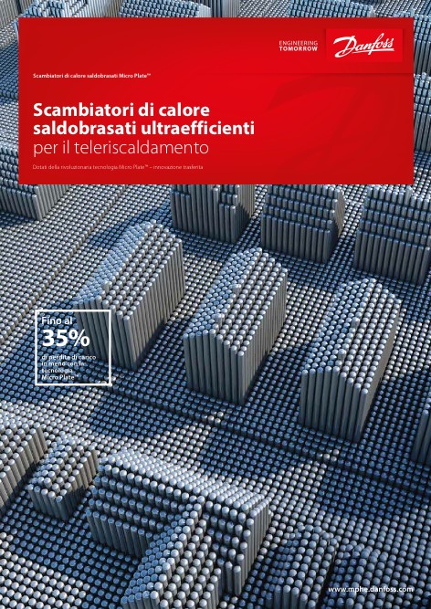 Danfoss - 目录 Scambiatori di calore saldobrasati ultraefficienti per il teleriscaldamento