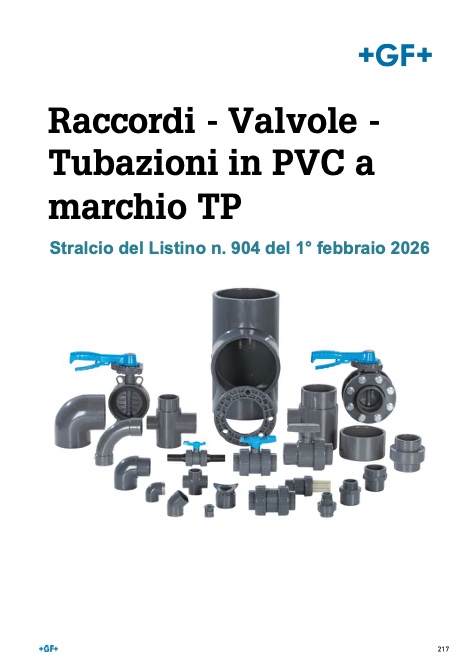 Georg Fischer - Price list Raccordi - Valvole - Tubazioni in PVC a marchio TP