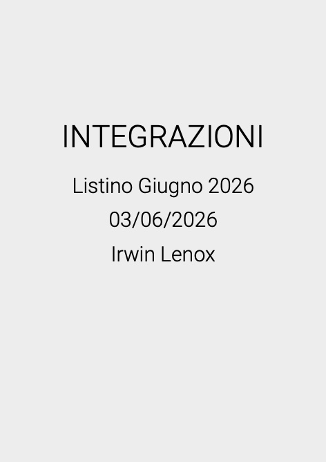 Bernasconi - Listino prezzi INTEGRAZIONI