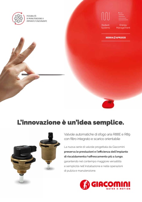 Giacomini - Catalogo Valvole automatiche di sfogo aria R88E e R89