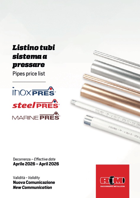 Raccorderie Metalliche - Listino prezzi Tubi Sistema di raccordi a pressare