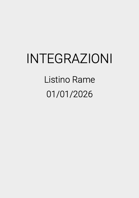 Tecnosystemi - Listino prezzi Integrazioni 2026 | Rame