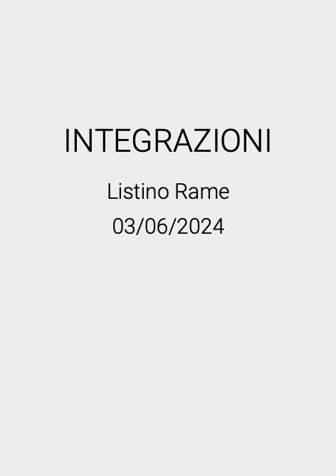 Tecnosystemi - Listino prezzi Integrazioni 2024 | Rame