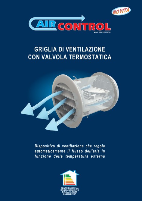 First Corporation - Catalogo GRIGLIA DI VENTILAZIONE CON VALVOLA TERMOSTATICA