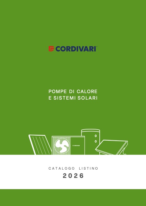 Cordivari - Listino prezzi POMPE DI CALORE E SISTEMI SOLARI