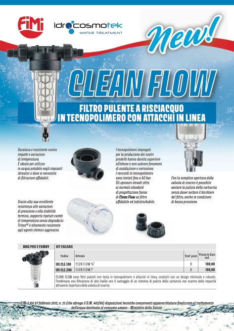 Fimi - Listino prezzi CLEAN FLOW