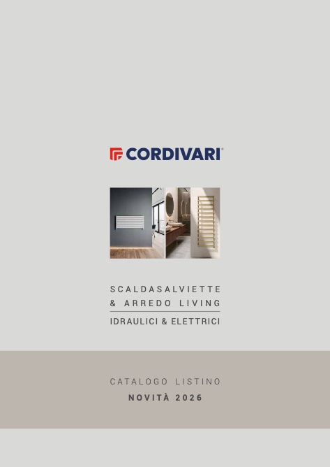 Cordivari - Listino prezzi Novità Scaldasalviette & Arredo Living
