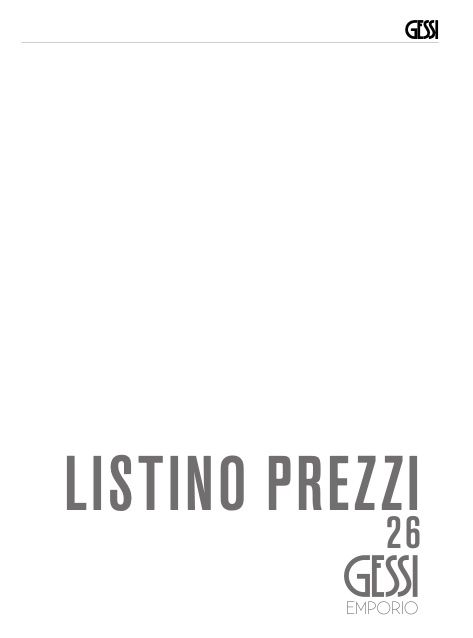 Emporio Gessi - Listino prezzi Emporio 26
