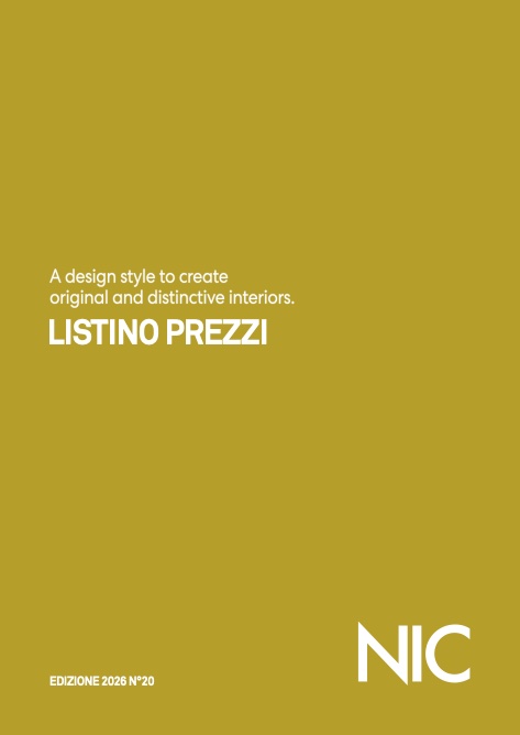 Nic Design - Listino prezzi EDIZIONE 2026 | N°20 (Rev 01)