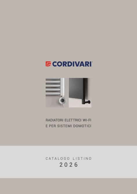Cordivari - Прайс-лист Radiatori Elettrici Wi-Fi e per Sistemi Domotici