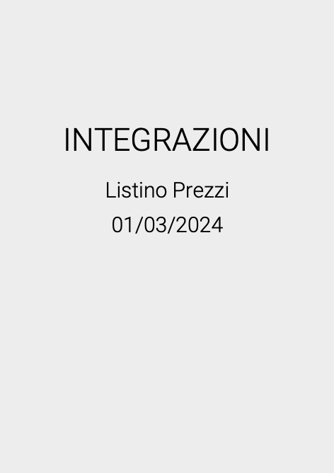 Stones - Listino prezzi INTEGRAZIONI