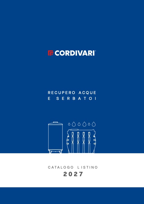 Cordivari - Listino prezzi RECUPERO ACQUE E SERBATOI