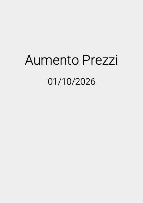 Glass - Listino prezzi Aumento Prezzi