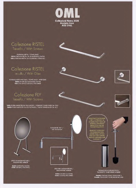 Oml - Catalogo COLLEZIONI NEWS 2026 - ACCIAIO INOX AISI 316L