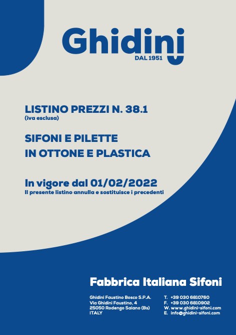 Ghidini - Listino prezzi 38.1