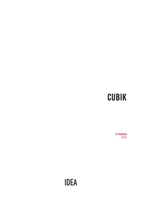 Idea Group - 价目表 Cubik