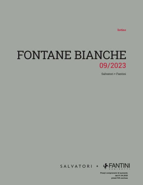 Fantini - Прайс-лист Fontane Bianche