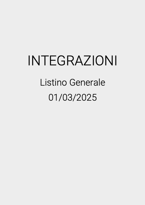 Vitra - 价目表 INTEGRAZIONI