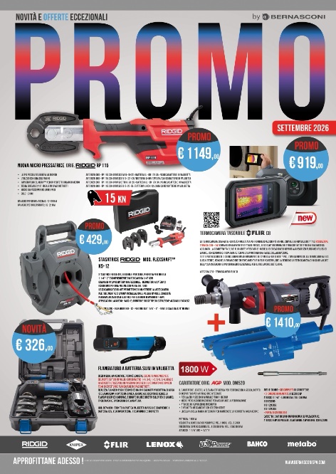 Bernasconi - Listino prezzi Promo Settembre 2026