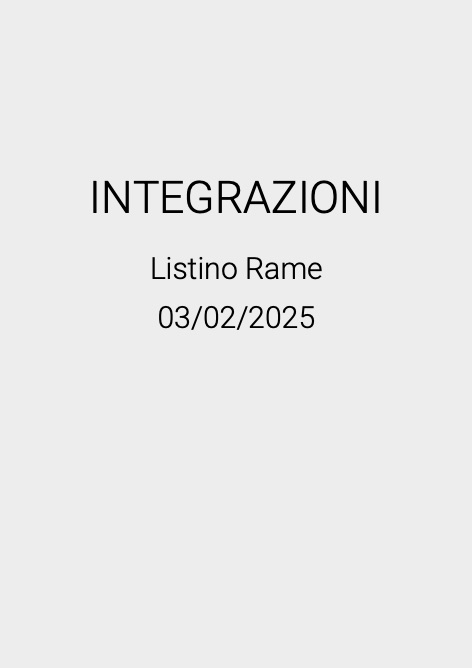 Tecnosystemi - 价目表 Integrazioni 2025 | Rame