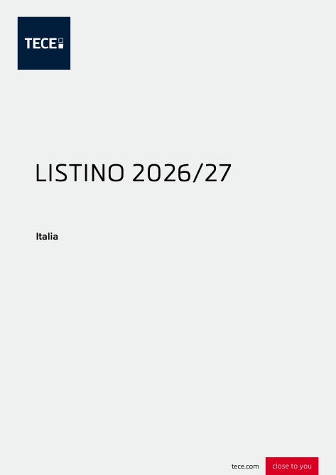 Tece - Listino prezzi 2026/27
