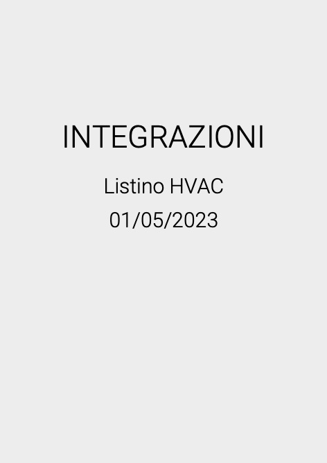 Testo - Listino prezzi INTEGRAZIONI