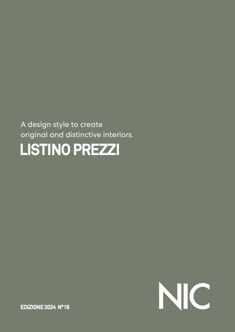 Nic Design - Listino prezzi EDIZIONE 2024 N°18