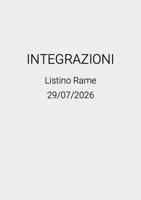Tecnosystemi - Listino prezzi Integrazioni 2026 | Rame