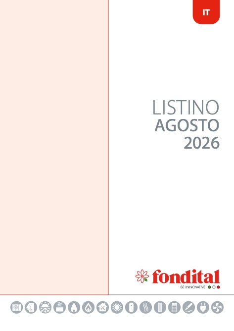 Fondital - Listino prezzi Agosto 2026