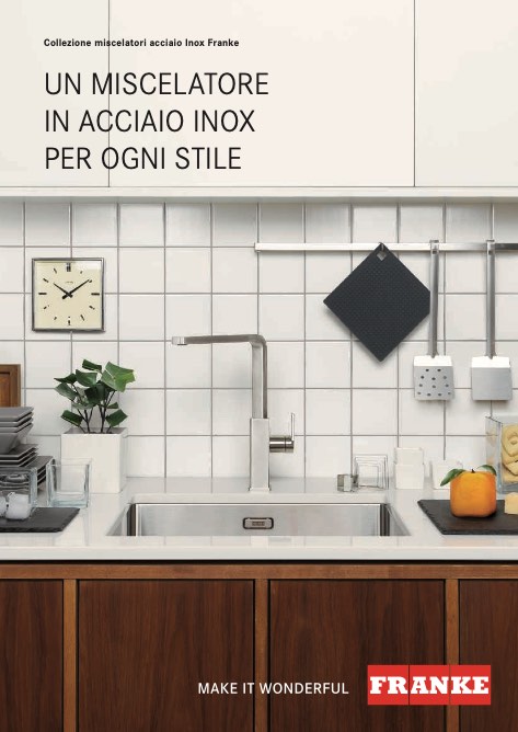 Franke - 目录 Collezione miscelatori acciaio Inox