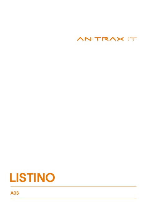 Antrax - Listino prezzi A03