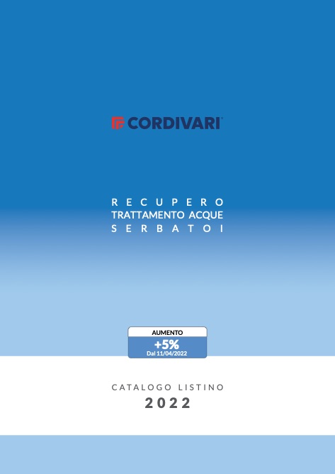 Cordivari - Price list Recupero - Trattamento acqua - Serbatoi (Rev. 03)